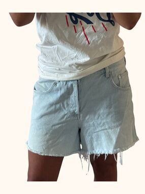 We The Free Light Blue Jean Shorts